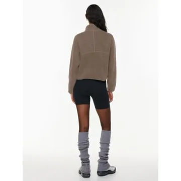 LASLULU Cozy Half Zip Fleece Women Jacket for Everyday Wear