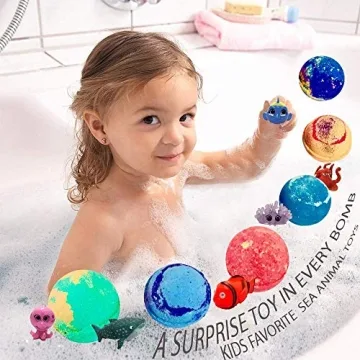Creative Organic Kids Bath Bombs with Hidden Toys