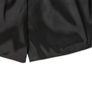 LYANER Women's Satin Silk Pajamas Short Sleeve Button Shirt with Shorts Set PJ Sleepwear Black Medium