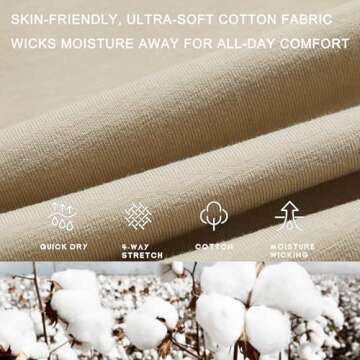 Willit Men's Cotton Yoga Sweatpants Athletic Pants Open Bottom Exercise Lounge Pants Loose Male Sweat Pants with Pockets Khaki M