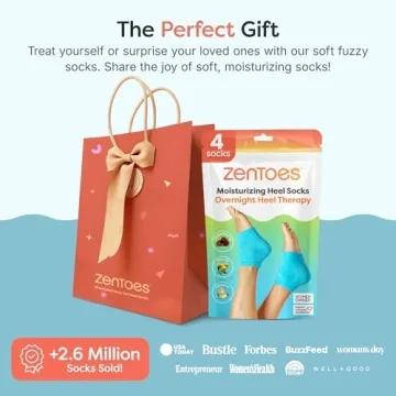 ZenToes Moisturizing Fuzzy Socks for Soft, Healthy Heels