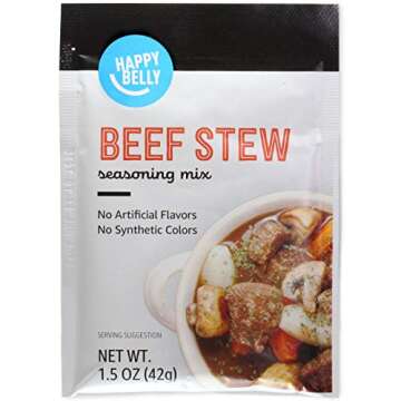 Amazon Happy Belly Beef Stew Seasoning - Easy Cooking Mix, 12 Pack