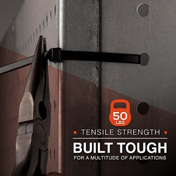 UV Resistant Black Cable Ties - 8 Inch, 100 Pack