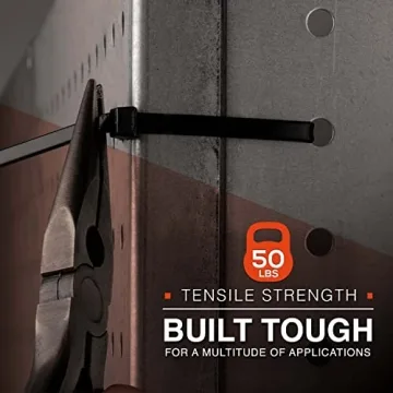 UV Resistant Black Cable Ties - 8 Inch, 100 Pack