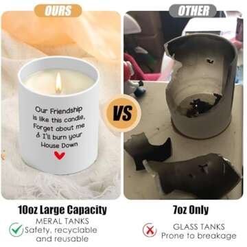 Friendship Gifts for Women, 10oz Valentine's Day Friendship Gifts for Best Friend, Funny Gifts Birthday for Coworker Friend, Farewell Going Away Gifts for Friends, Our Friendship Candle