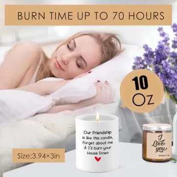 Friendship Gifts for Women, 10oz Valentine's Day Friendship Gifts for Best Friend, Funny Gifts Birthday for Coworker Friend, Farewell Going Away Gifts for Friends, Our Friendship Candle