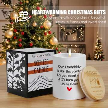 Friendship Gifts for Women, 10oz Valentine's Day Friendship Gifts for Best Friend, Funny Gifts Birthday for Coworker Friend, Farewell Going Away Gifts for Friends, Our Friendship Candle