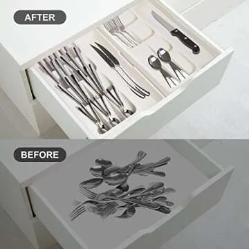 Faridabio Kitchen Drawer Organizer for Effortless Storage