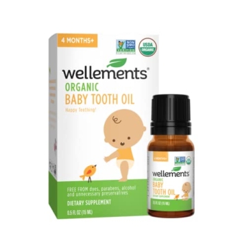 Wellements Organic Baby Tooth Oil Soothing Relief for Teething
