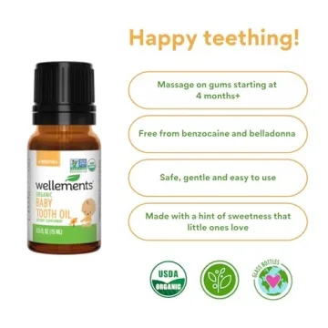 Wellements Organic Baby Tooth Oil Soothing Relief for Teething