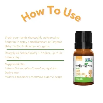 Wellements Organic Baby Tooth Oil Soothing Relief for Teething