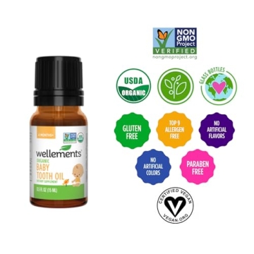Wellements Organic Baby Tooth Oil Soothing Relief for Teething