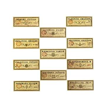Conquest Journals Harry Potter Potions Labels Vinyl Stickers, Set of 50, Official Labels from The Wi...