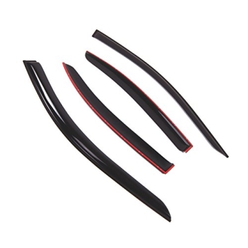 TuningPros Outside Mount Window Vent Visors for Lexus ES330 2002-2006 | Smoke Tinted Rain Guards Set