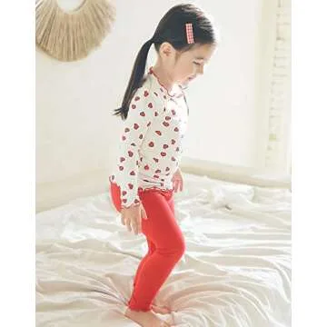 VAENAIT BABY Infant Toddler Kids Pajamas Pjs 2pcs Set Modal Heart Pop XL