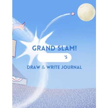 Draw and Write Journal for Kids: Letter Size (8.5"x11") Baseball-Themed Notebook with 120 Half Blank...