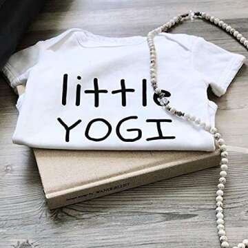 TREELANCE Yoga Onesie Baby. Organic Cotton White Yoga Baby Clothes. Yoga Onesie For Babies. Organic ...