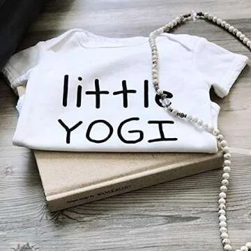 TREELANCE Yoga Onesie Baby. Organic Cotton White Yoga Baby Clothes. Yoga Onesie For Babies. Organic ...