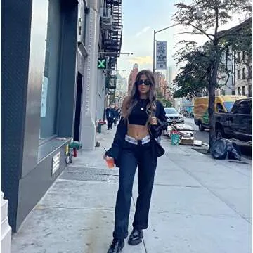 OQQ Women's 3 Piece Tank Tops Ribbed Seamless Yoga Shirts Workout Exercise Racerback Crop Tops Black Grey White