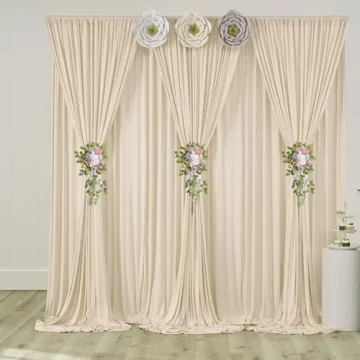 10ft x 10ft Wrinkle Free Beige Backdrop for Events