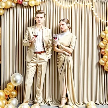10ft x 10ft Wrinkle Free Beige Backdrop for Events