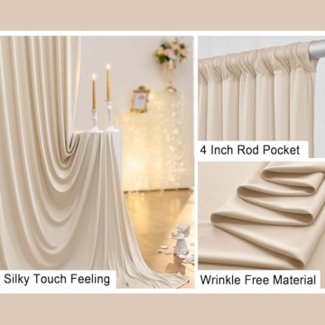10ft x 10ft Wrinkle Free Beige Backdrop for Events