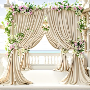 10ft x 10ft Wrinkle Free Beige Backdrop for Events