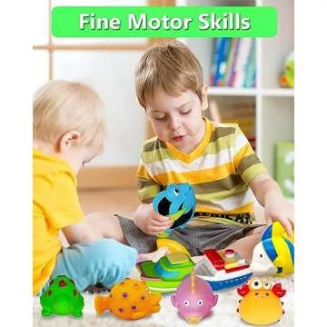 Bath Toys for Kids Ages 1-3 - Mold Free Bath Toy for Babies 6-12 Months - Toddler Pool Bathtub Water Table Toys - Valentines Day Gifts for 1 2 3 Year Old Boys Girls Easter Basket Stuffers Toy Boats