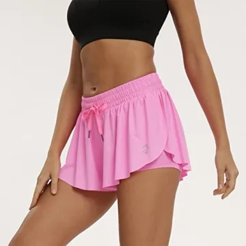 Toflowytour Flowy Athletic Shorts for Women - Hot Pink
