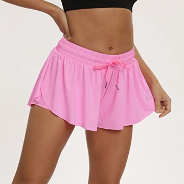 Toflowytour Flowy Athletic Shorts for Women - Hot Pink