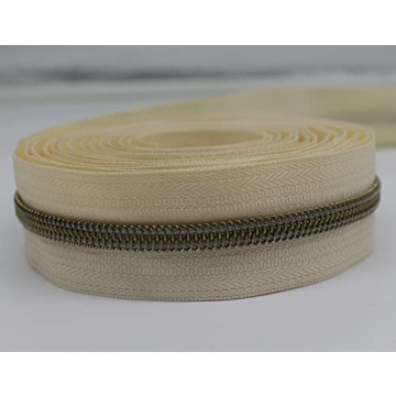 YaHoGa Antique Brass Zippers by The Yard for Crafting