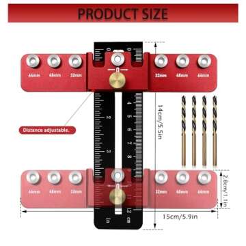Cabinet Hardware Jig Tool - Adjustable Drill Guide for Easy Installation