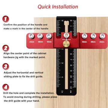 Cabinet Hardware Jig Tool for Precise Installation Guide