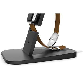 Twelve South HiRise stand for Apple Watch, black | Metal charging dock for Apple Watch