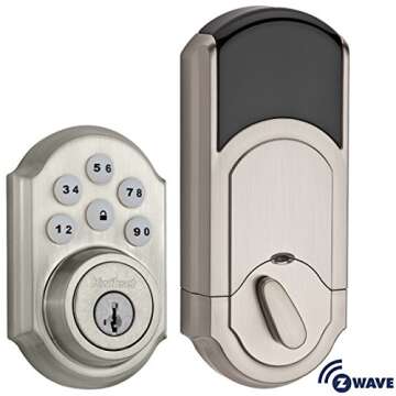 Kwikset 910 Door Lock for U.S, 910TRL ZW 15 SMT (Satin Nickle), by Kwikset, Cert ID: ZC08-15060007