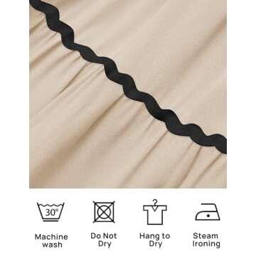 ZESICA Women's Summer Flutter Short Sleeve Smocked Midi Dress Casual High Waist Rickrack Tiered Flowy Dresses