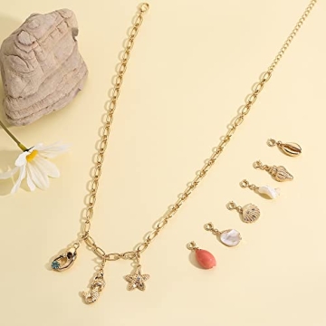 Rambling Rose 14K Charm Necklace - Beachy Elegance