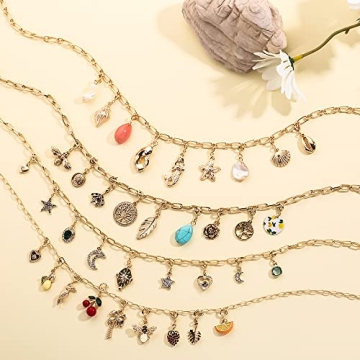 Rambling Rose 14K Charm Necklace - Beachy Elegance