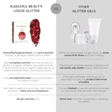 KARIZMA Vamp Glitter - 10g Red Chunky Face and Body Glitter