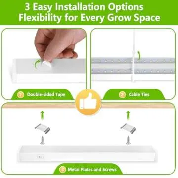 FOXGARDEN Dual-Row T5 Grow Lights for Indoor Plants, Full Spectrum LED Plant Growing Lamp, 2FT Grow Light Strip, Plug and Play, Separate Switch, 4-Pack