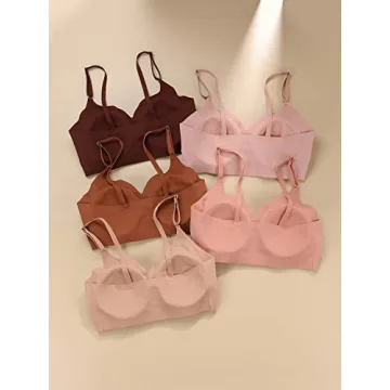 Verdusa Women's 5-Pack Padded Seamless Bralettes