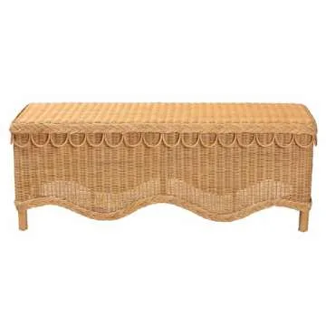 Stylish Bohemian Rattan Accent Bench for Every Space