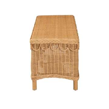 Stylish Bohemian Rattan Accent Bench for Every Space