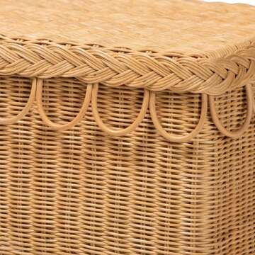 Stylish Bohemian Rattan Accent Bench for Every Space