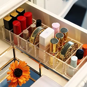 Yesesion Clear Cable Organizer Box with Wire Ties & Compartments