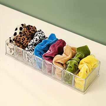 Yesesion Clear Cable Organizer Box with Wire Ties & Compartments