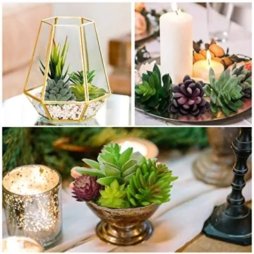 Anoak 16 Pcs Artificial Succulent Plants Set for Decor