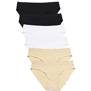 Wealurre Seamless Underwear Invisible Bikini No Show Nylon Spandex Women Panties (826s b2/a2/w2)