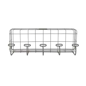 Vintage Wire Basket & Hook Station for Organizing Spaces