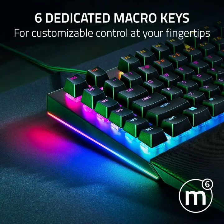 Razer BlackWidow V4 Keyboard with Tactile Green Switches